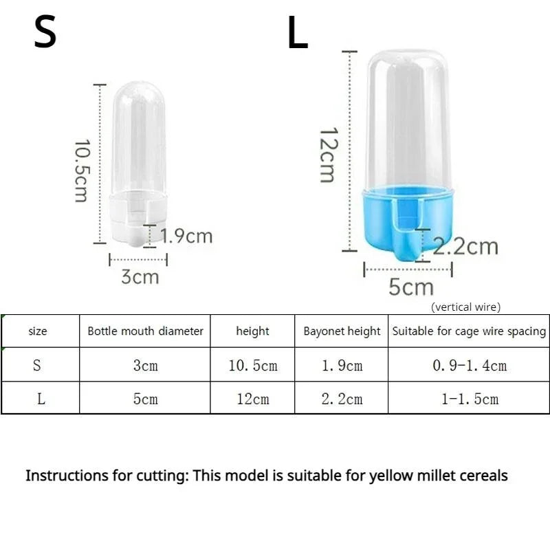 Automatic Hanging Bird Water & Seed Dispenser for Cages