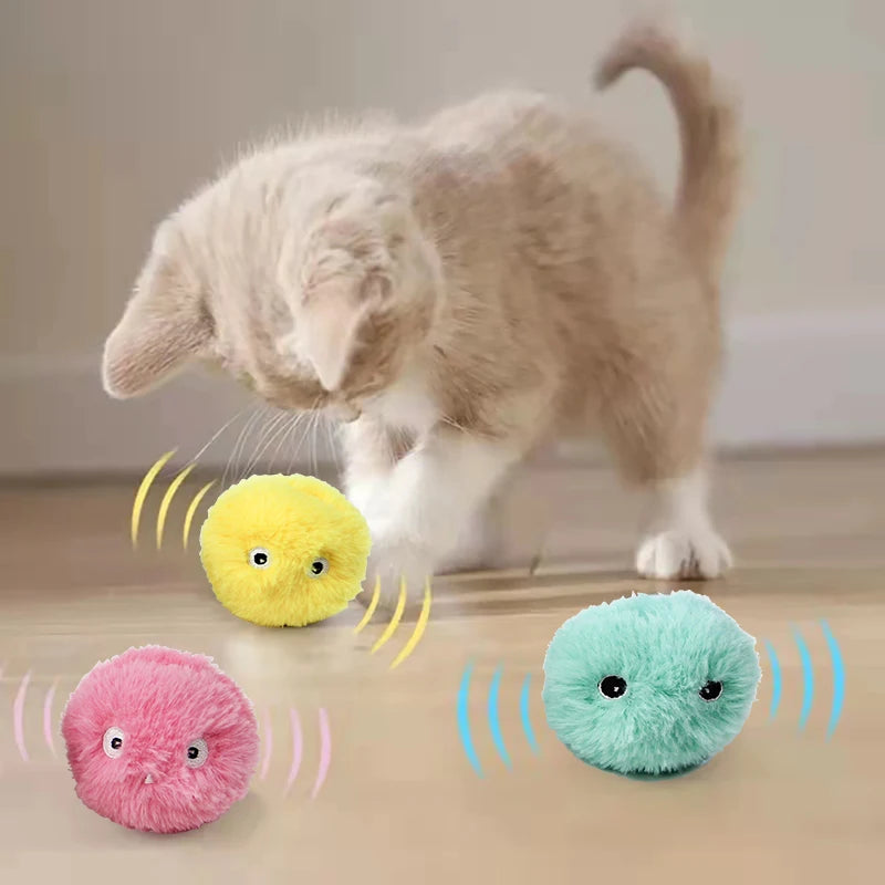 Smart Interactive Plush Cat Sound Toy Ball | Catnip Ready