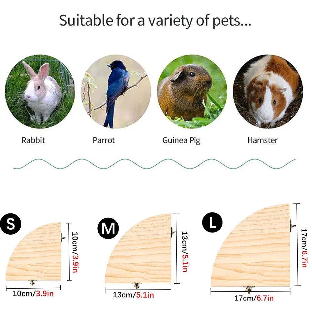 Natural Wood Bird Perch Stand - Cage Platform for Parrots