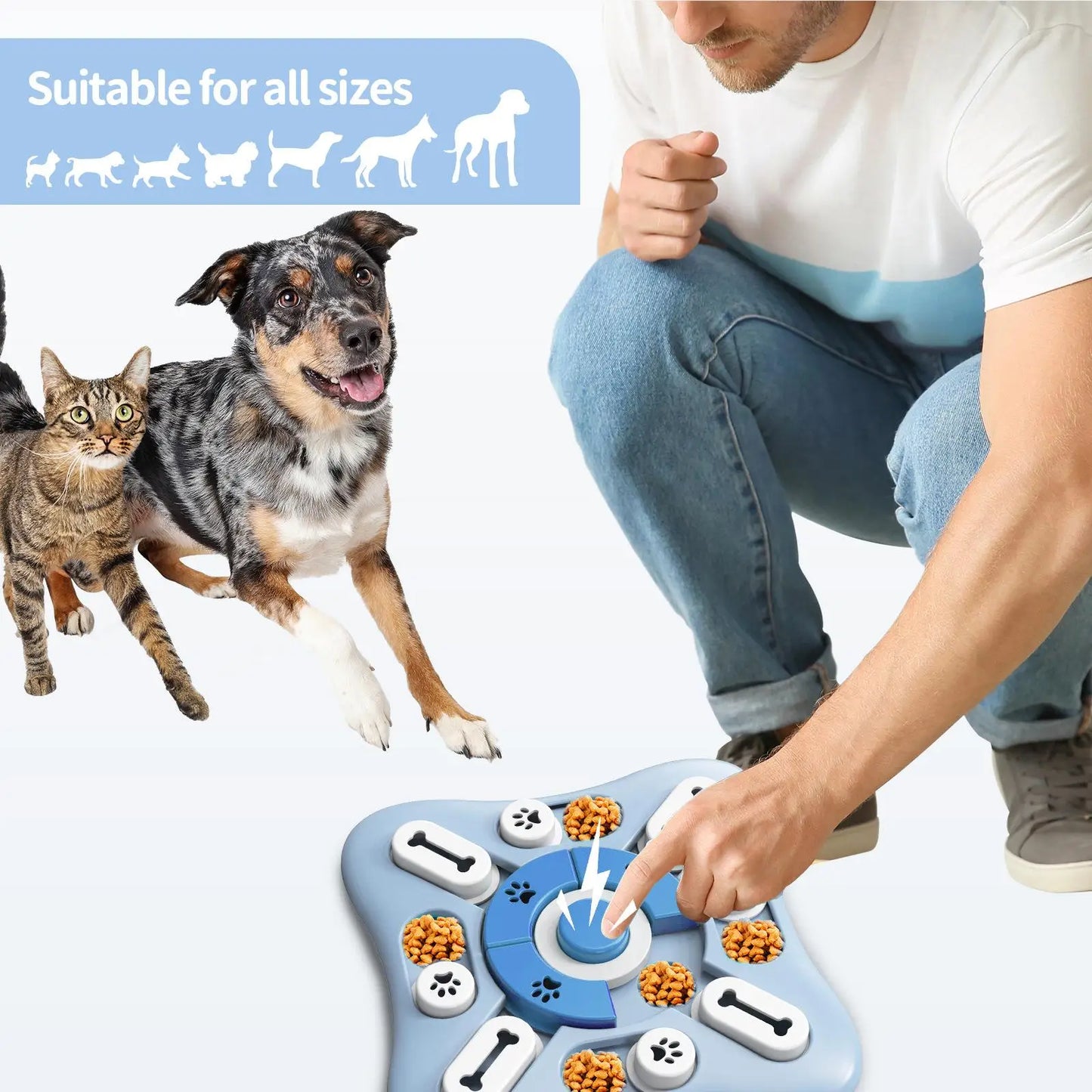 Dog IQ Slow Feeder Toy - Interactive Puzzle Food Dispenser