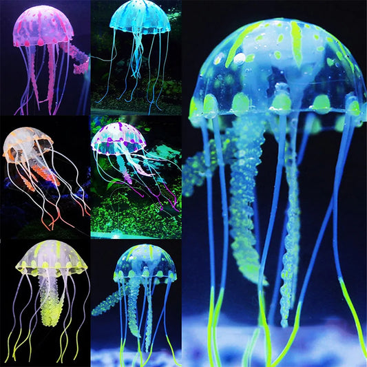 Luminous Artificial Jellyfish Aquarium Decor - Fish Tank Ornament