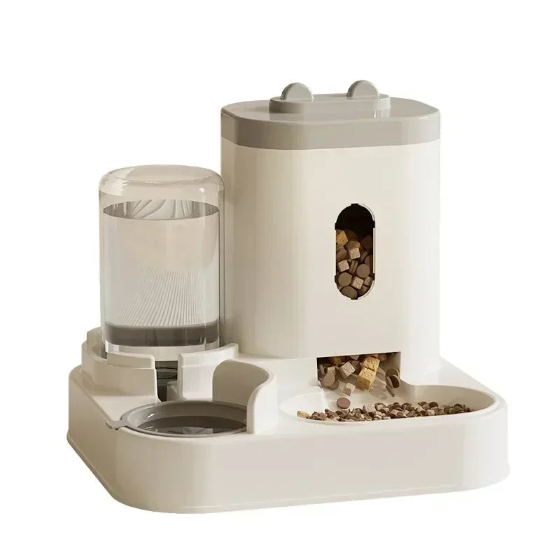 Automatic Pet Feeder: Integrated Food & Water for Cats & Dogs LC
