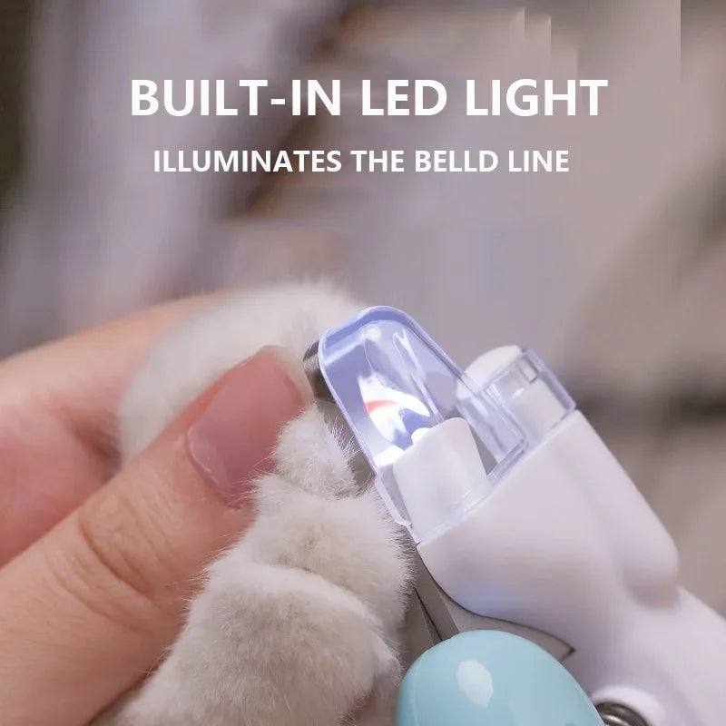 Professional LED Pet Nail Clippers for Dogs & Cats