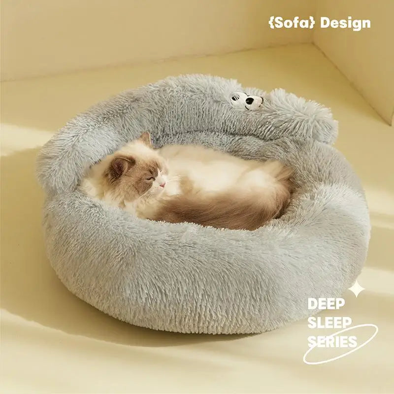 Ultra-Soft Plush Cat & Small Dog Bed | Warm Pet Nest