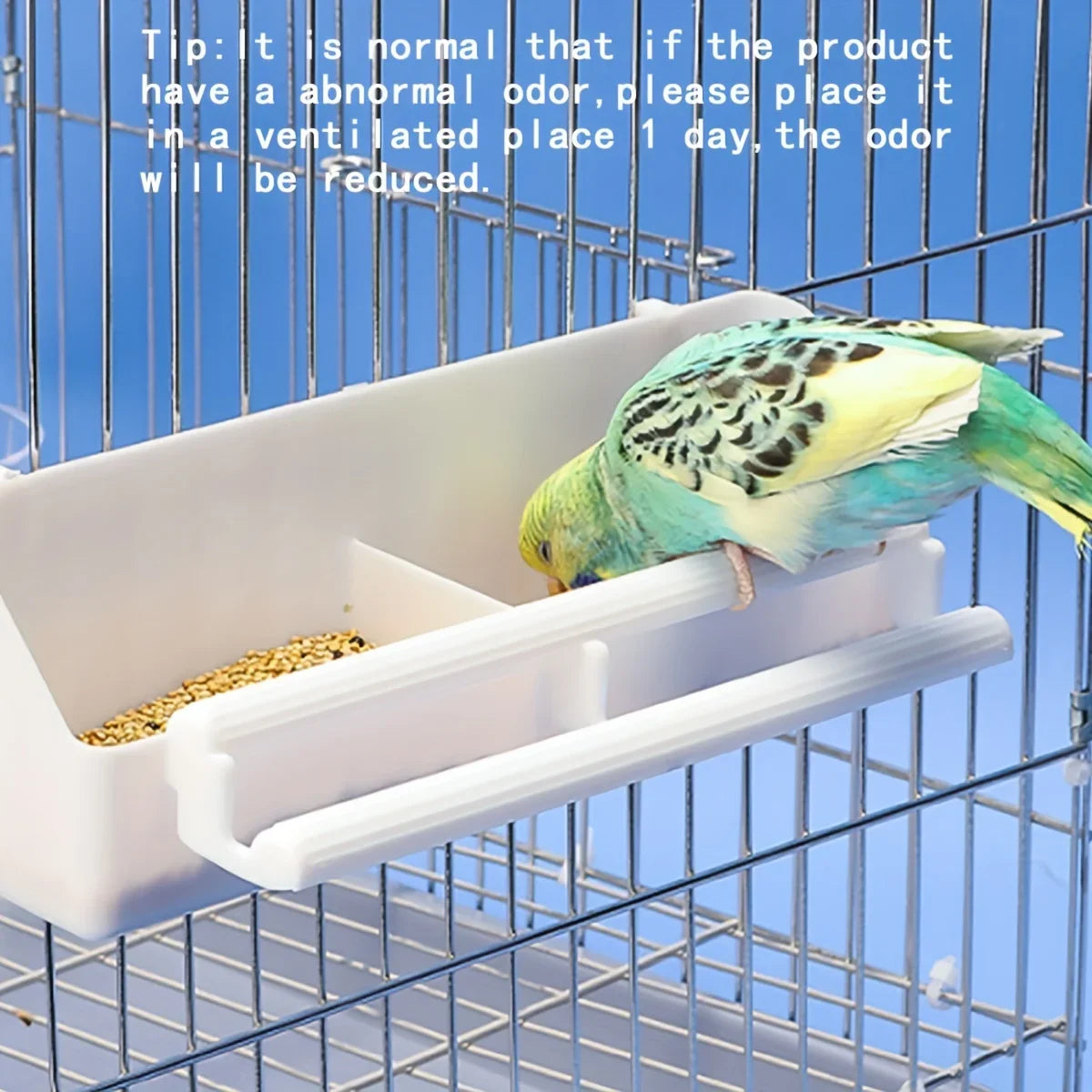 Double Grid Stand Bird & Parrot Feeder Trough