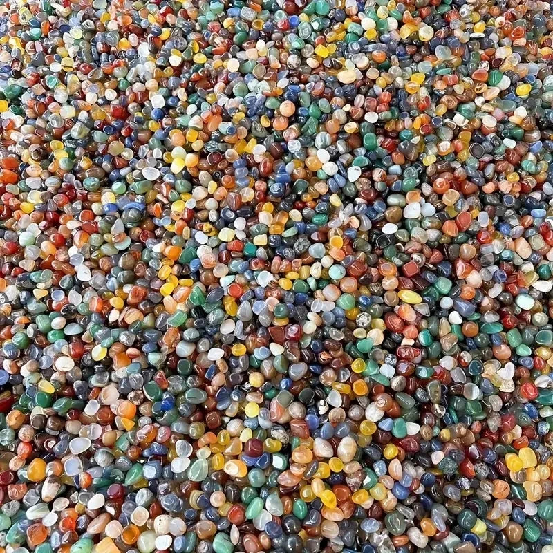 Natural Agate Crystal Pebbles | Colorful Aquarium Decor