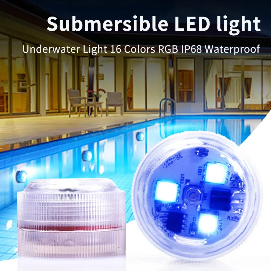 IP68 RGB LED Submersible Light - Remote Control for Aquarium, Pool
