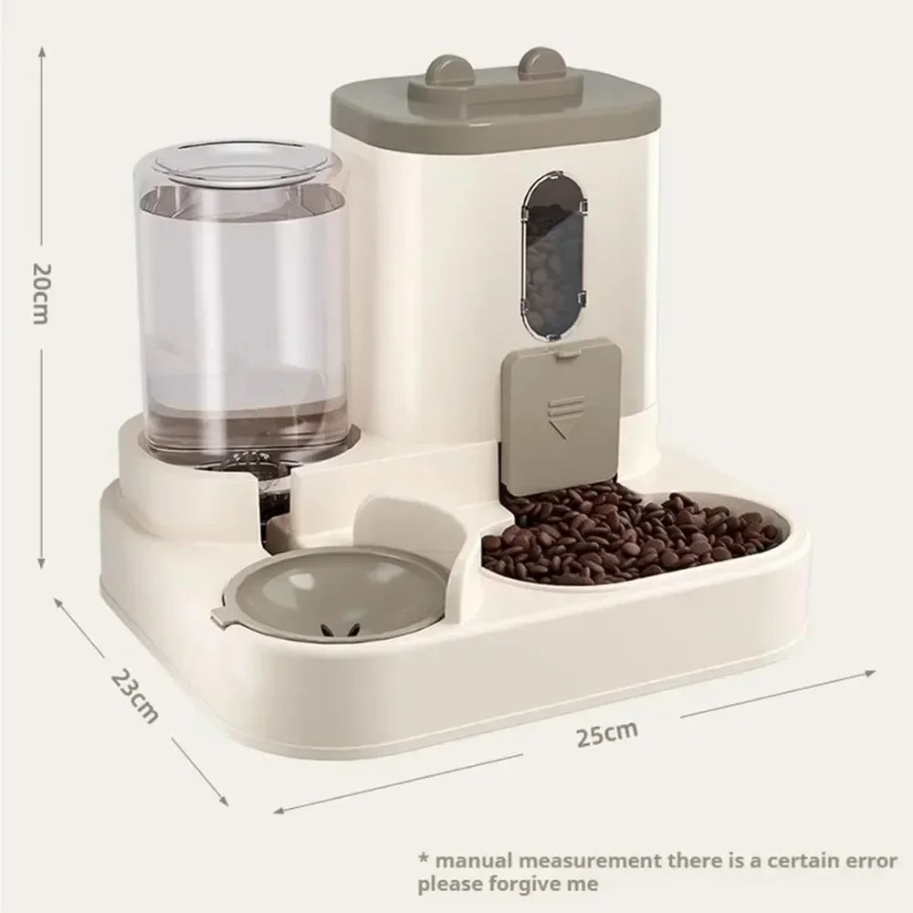 Automatic Pet Feeder: Integrated Food & Water for Cats & Dogs