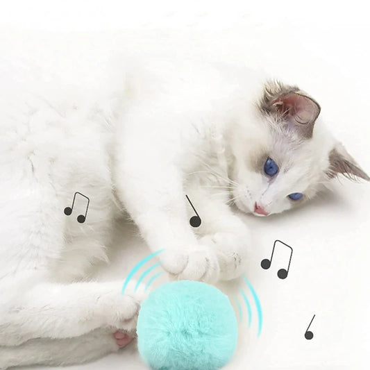 Smart Interactive Plush Cat Sound Toy Ball | Catnip Ready