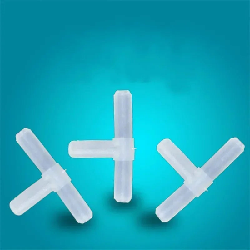 10-Pack 4mm Aquarium Air Pump T-Connectors - Fish Tank Tubing