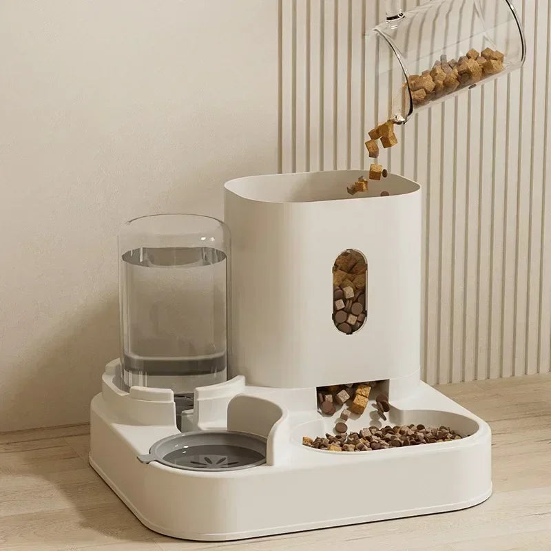 Automatic Pet Feeder: Integrated Food & Water for Cats & Dogs LC
