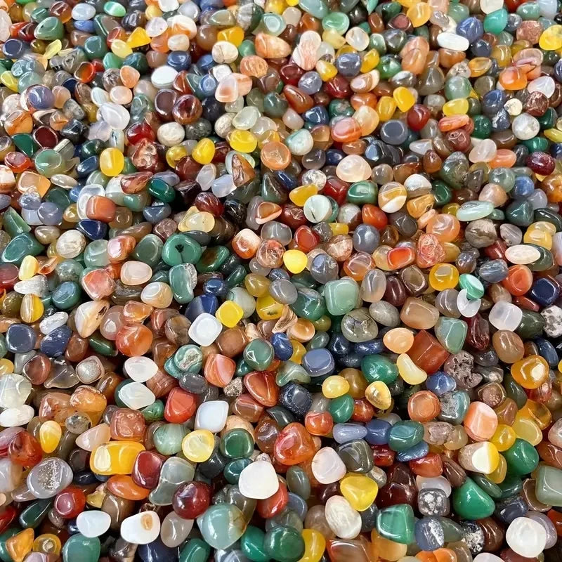 Natural Agate Crystal Pebbles | Colorful Aquarium Decor