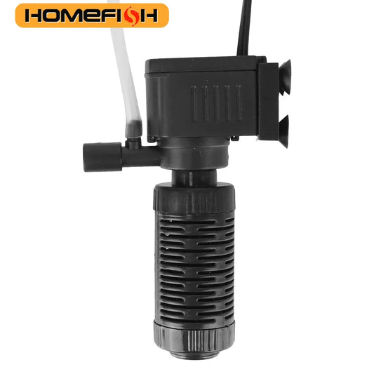 3-in-1 Mini Aquarium Filter & Oxygenator | Submersible Fish Tank Purifier