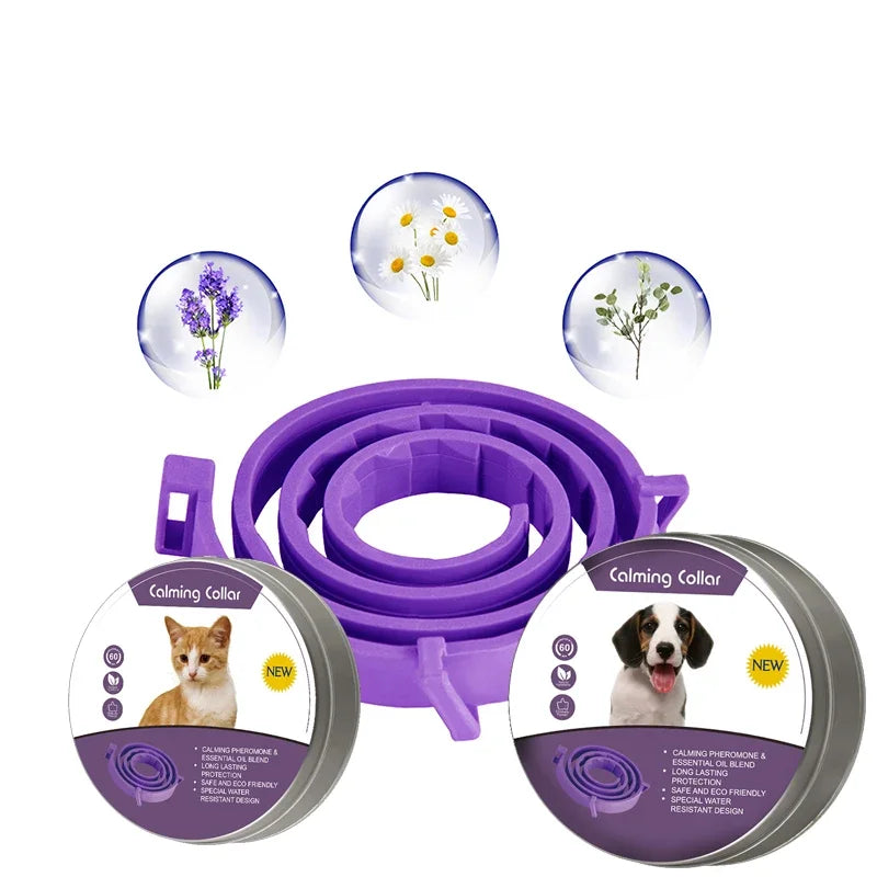 Natural Pet Calming Collar for Cats & Dogs | 60-Day Anxiety Relief