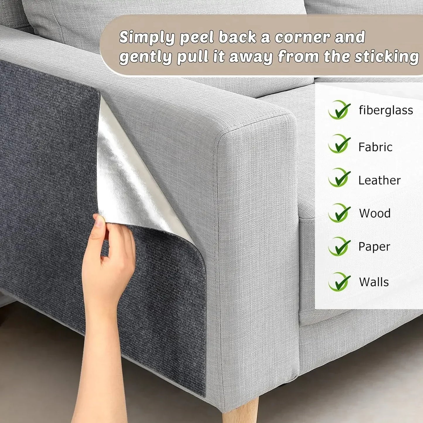 DIY Trimmable Cat Furniture Protector & Scratcher Mat - 7 Colors