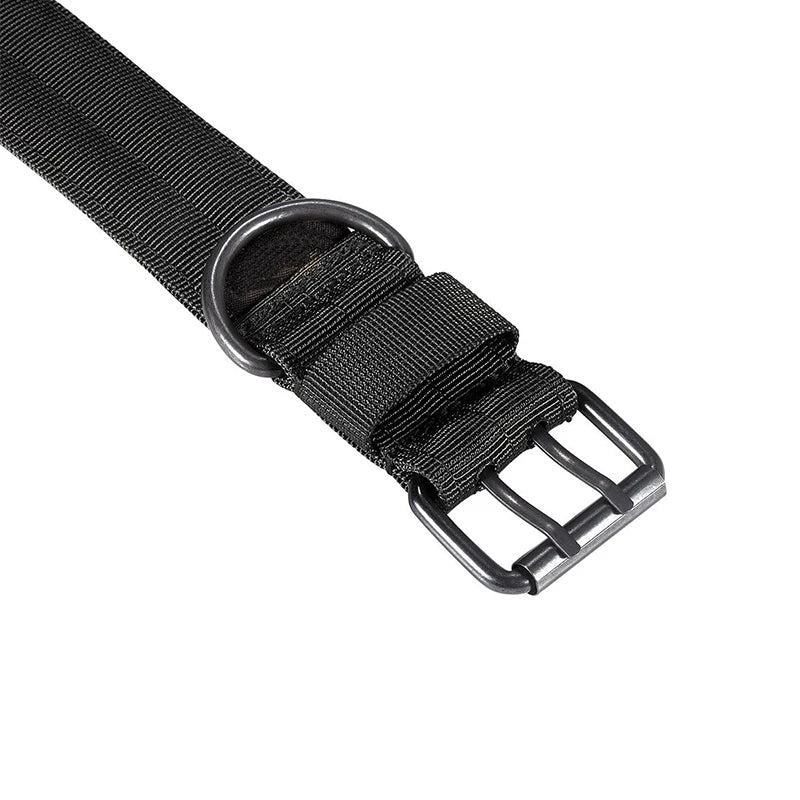 Tactical Nylon Dog Collar - Adjustable & Durable for Med/Lrg Dogs