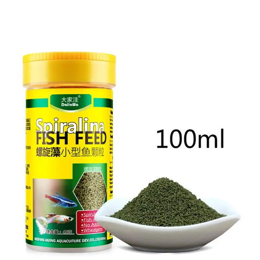 Premium Spirulina Tropical Fish Food - Enhances Fish Colour
