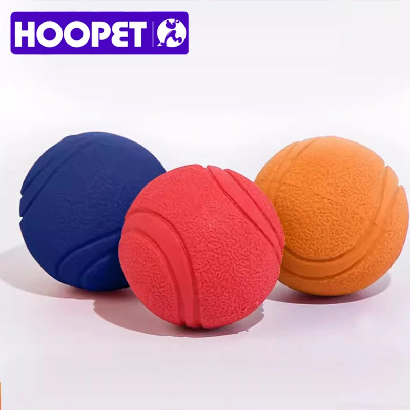 HOOPET Tough Red Rubber Dog Ball - Chew Proof S-XL