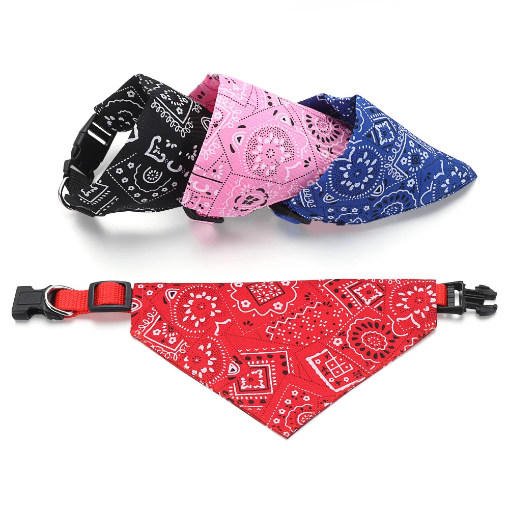 Adjustable Washable Pet Bandana Scarf for Dogs & Cats