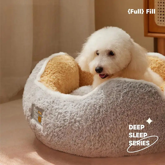 Ultra-Soft Plush Cat & Small Dog Bed | Warm Pet Nest