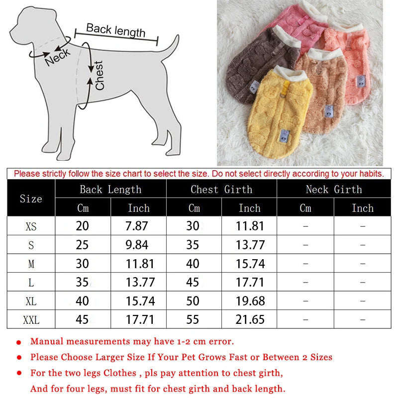 Cozy Fleece Dog & Cat Sweater - Warm Winter Pullover for Small Breeds