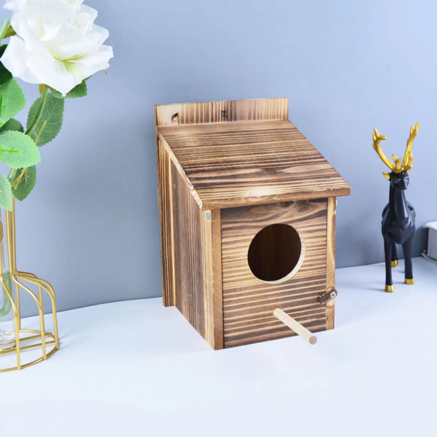 Weatherproof Wooden Bird House for Canadian Outdoor Birds