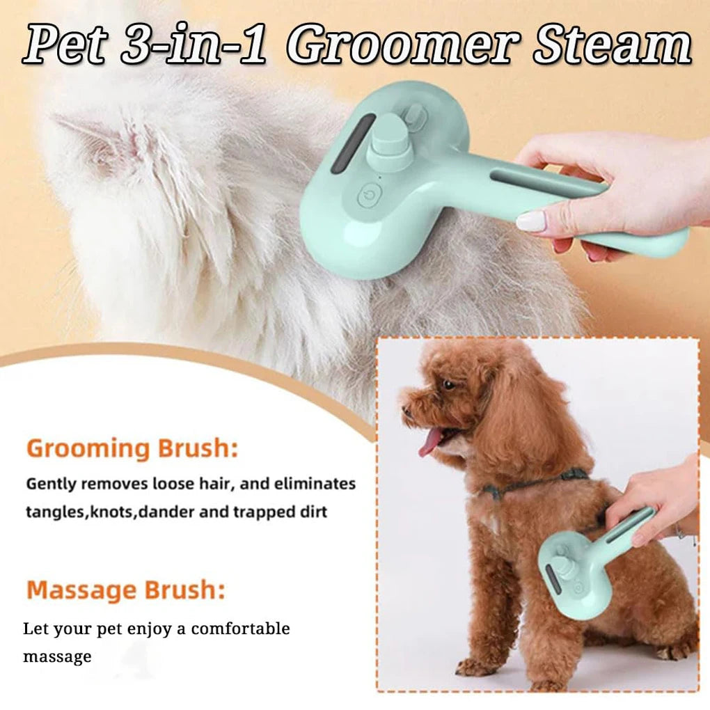 Steam Spray Cat & Dog Grooming Brush - Luxury Pet Care for Canada