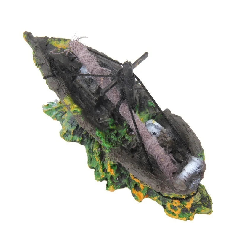 Pirate Ship Wreck Aquarium Decor | Resin Fish Tank Ornament Canada