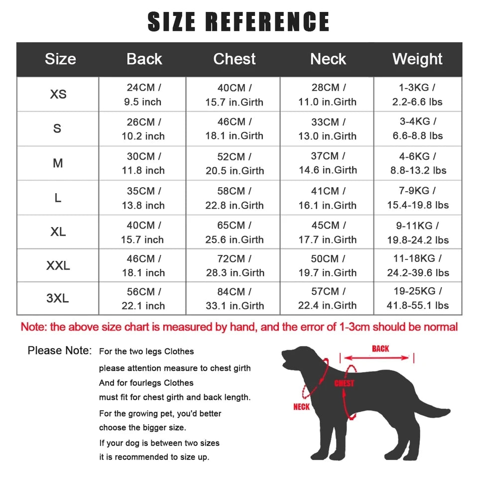 Warm Reflective Dog Winter Jacket | All Sizes | Windproof Pet Coat