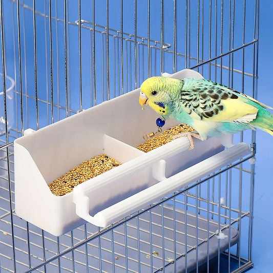 Double Grid Stand Bird & Parrot Feeder Trough