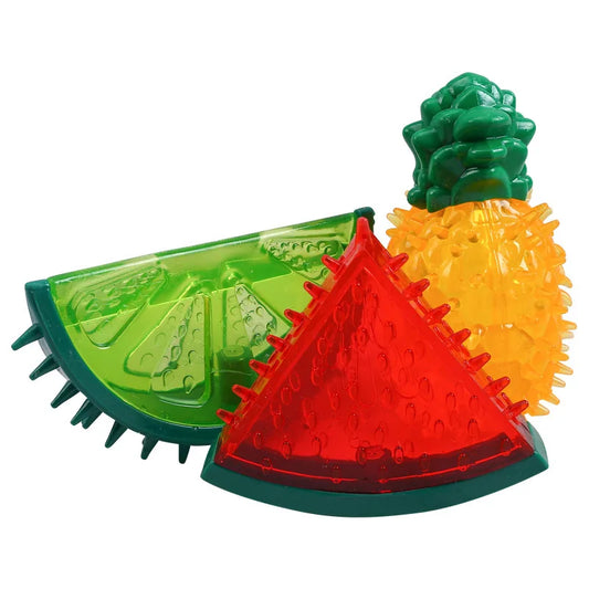 Pet Cooling Fruit Chew Toy - Reusable Dog & Cat Summer Fun