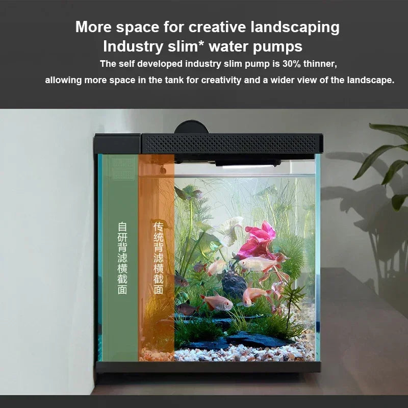 Xiaomi Mijia MYG100 Smart Fish Tank - App Control, Auto Feeder