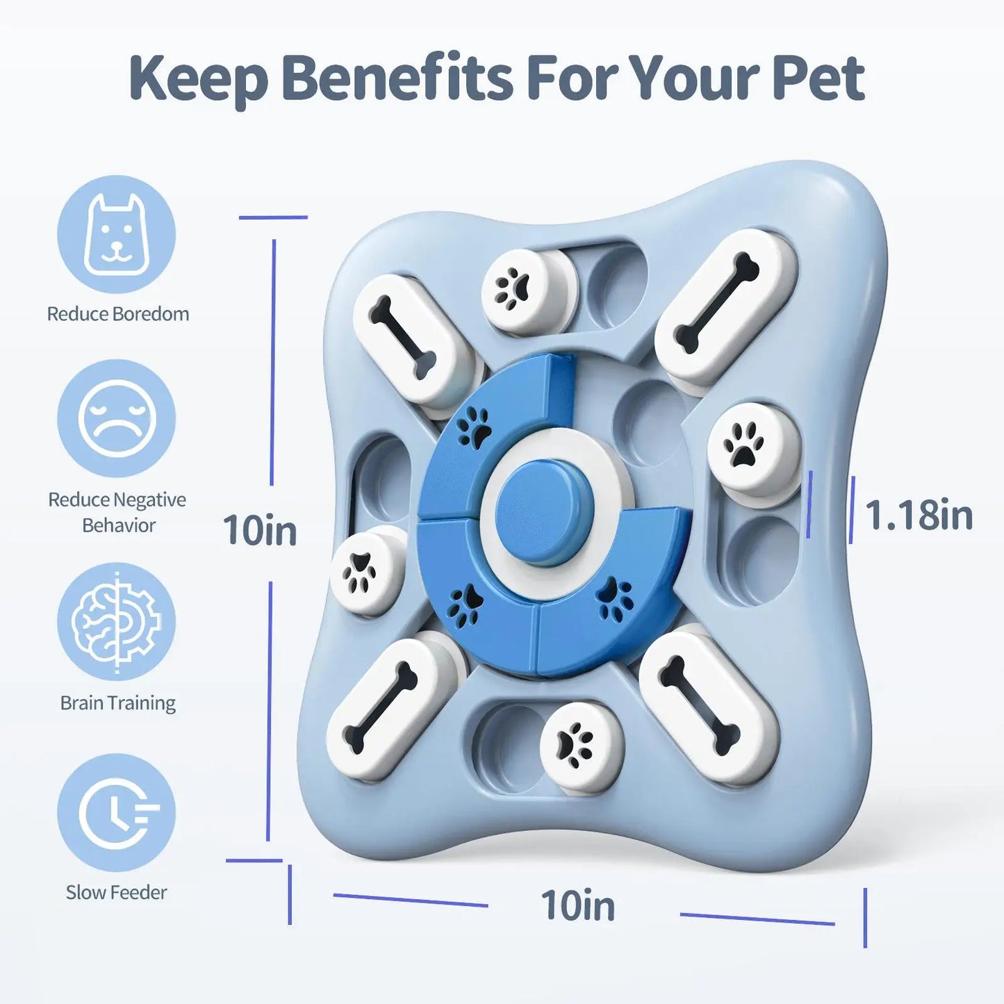 Dog IQ Slow Feeder Toy - Interactive Puzzle Food Dispenser