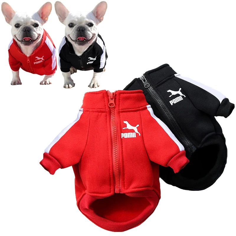 Winter Baseball Dog Jacket Hoodie for Small/Medium Dogs