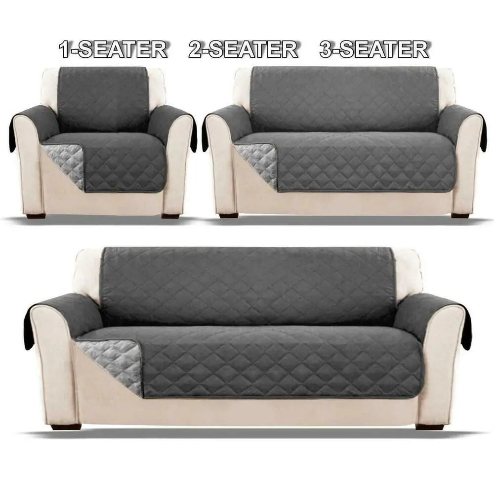 Waterproof Quilted Sofa Cover | Pet & Kid Couch Protector Slipcover