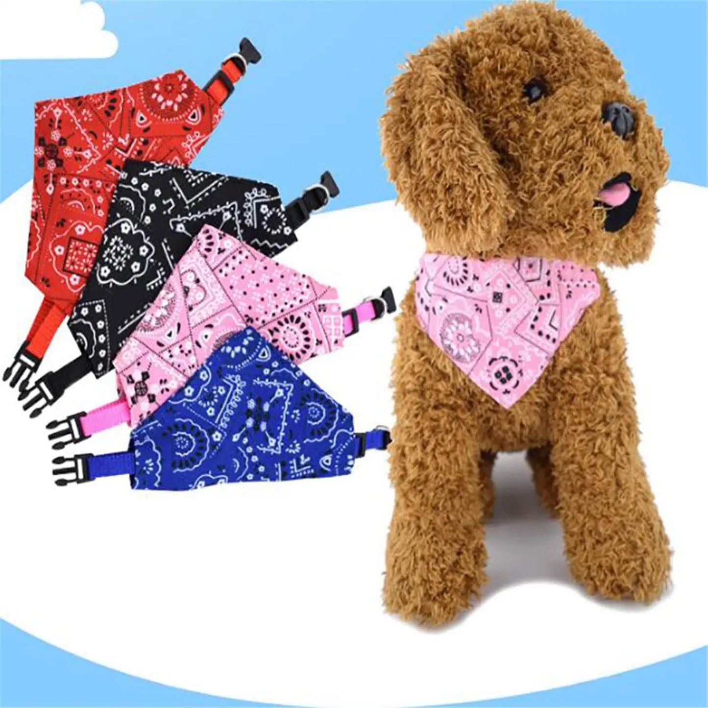 Adjustable Washable Pet Bandana Scarf for Dogs & Cats