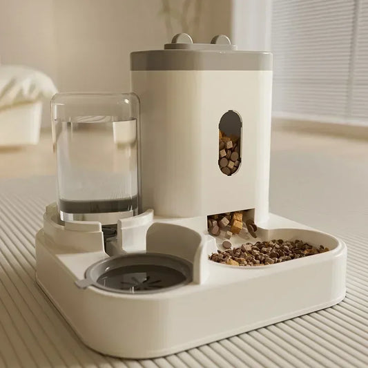 Automatic Pet Feeder: Integrated Food & Water for Cats & Dogs LC