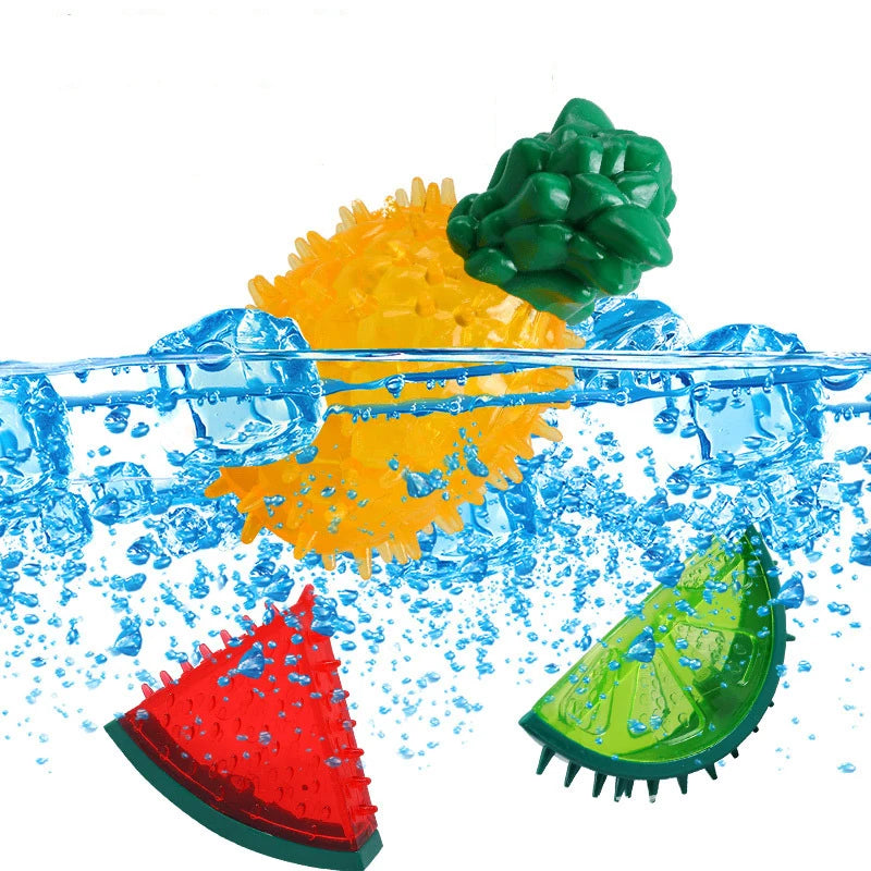 Pet Cooling Fruit Chew Toy - Reusable Dog & Cat Summer Fun