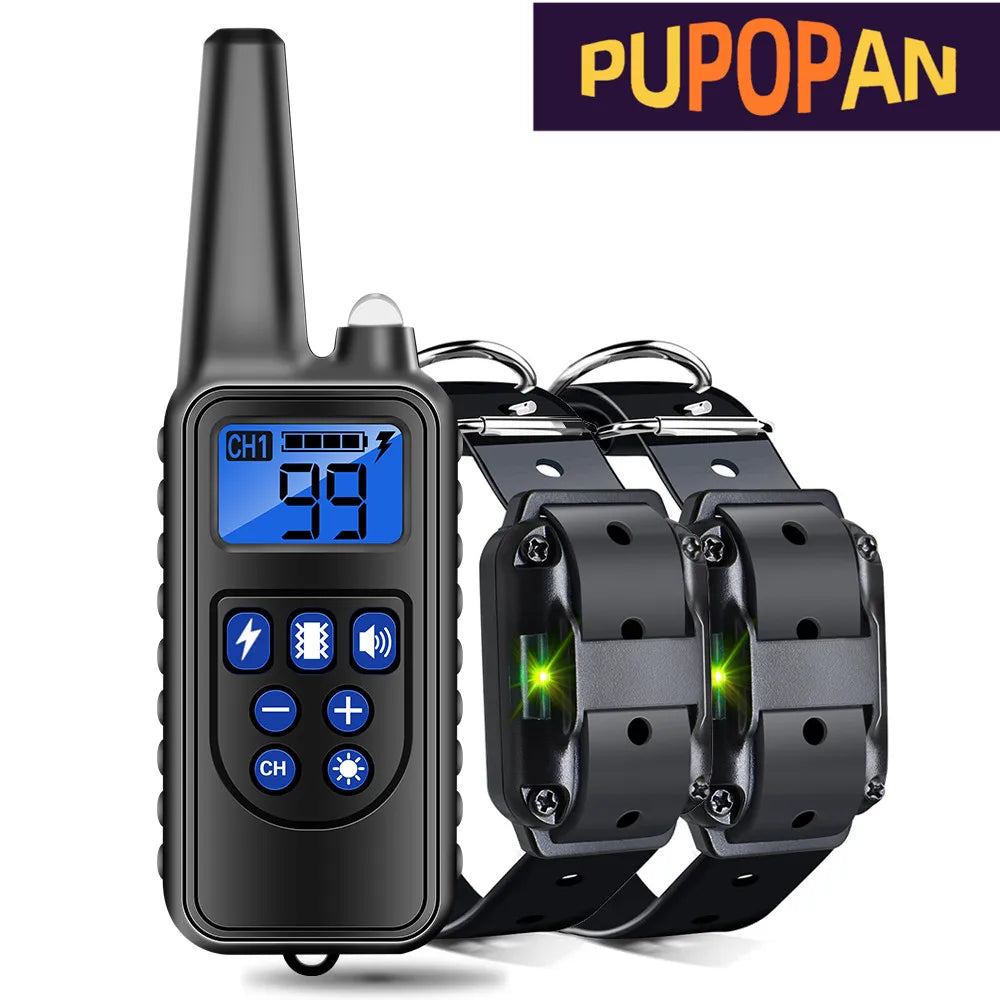 Rechargeable Electric Dog Training & Anti-Bark Collar w/ Clicker