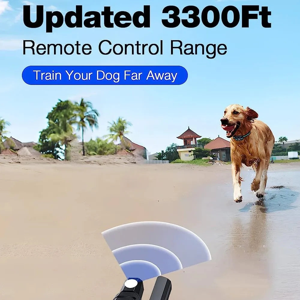 No Shock Dog Training Collar: 3300ft Range, Waterproof E-Collar