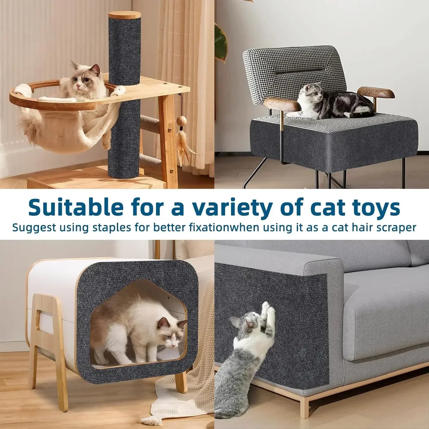 DIY Trimmable Cat Furniture Protector & Scratcher Mat - 7 Colors