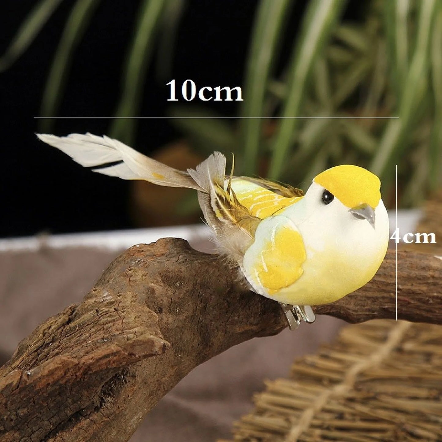 6-Pack Mini Artificial Foam Birds for Home & Kids Decor