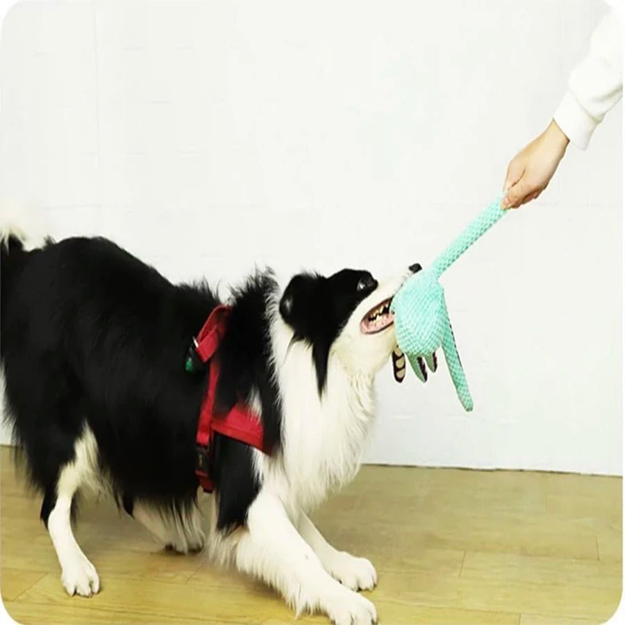 Interactive Plush Octopus Dog Toy - Sound & Durable Fun