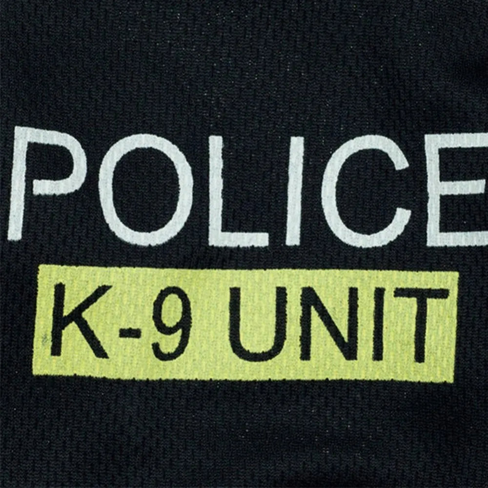 Police Dog Costume Vest - Black Cosplay Pet Apparel