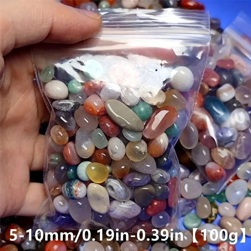 Natural Agate Crystal Pebbles | Colorful Aquarium Decor