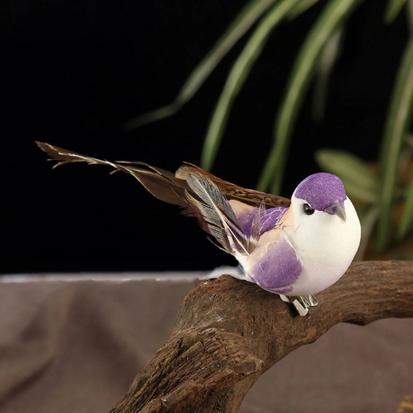 6-Pack Mini Artificial Foam Birds for Home & Kids Decor