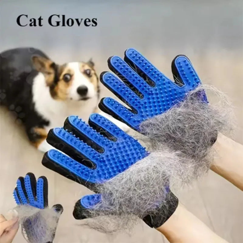 Pet Grooming & Deshedding Glove for Dogs & Cats - Hair Remover