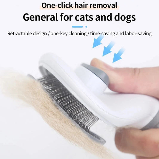Pro Stainless Steel Pet Grooming Brush for Cats & Dogs | Deshedding