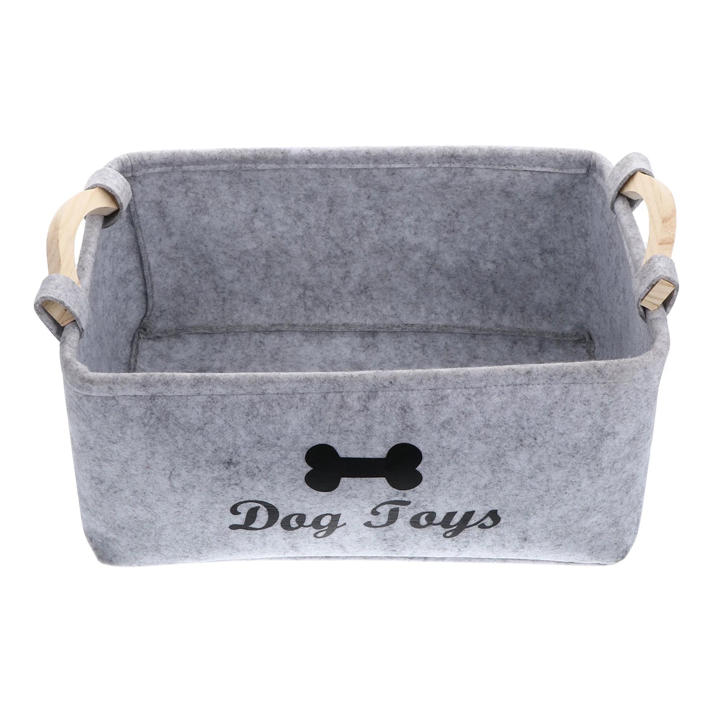 Felt Pet Toy Storage Basket Organizer Bin for Dogs