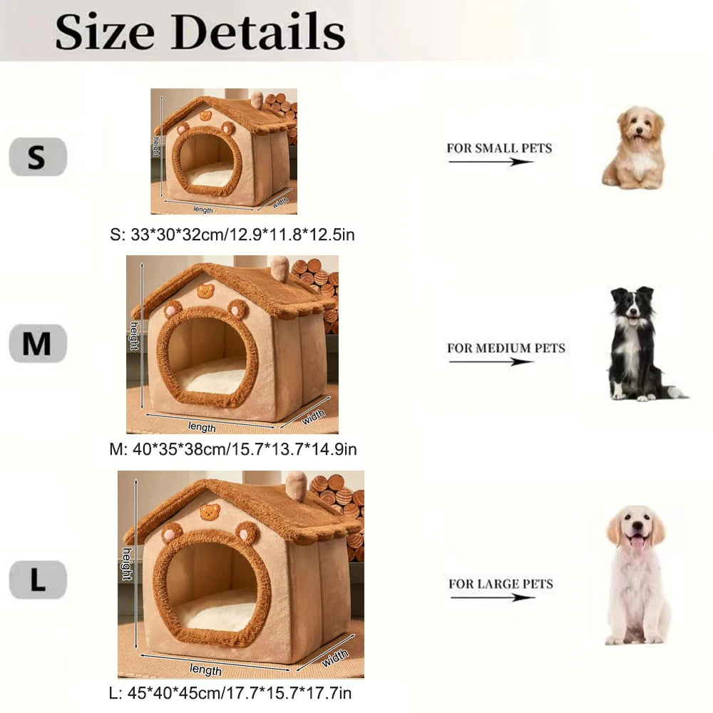 Cozy Four Season Pet Bed - Enclosed Teddy Bear Style (Canada)